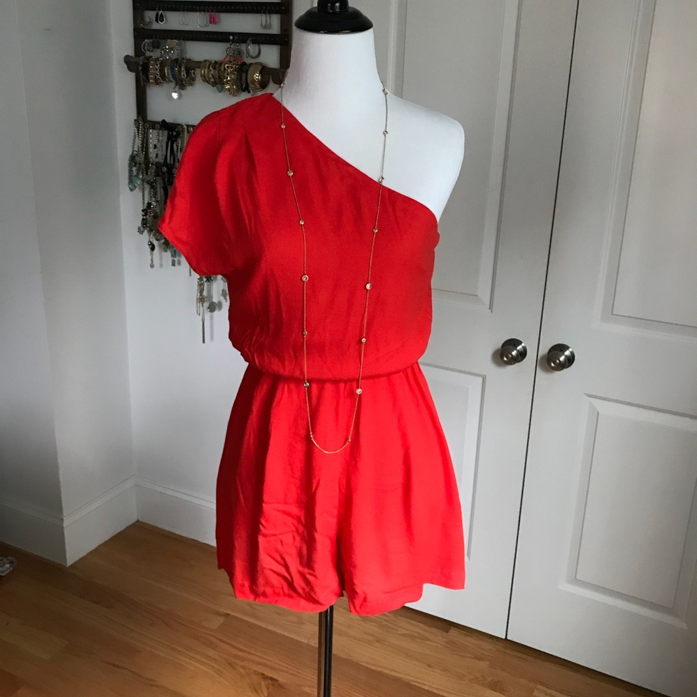 NWT Alice + Olivia | One Shoulder Romper